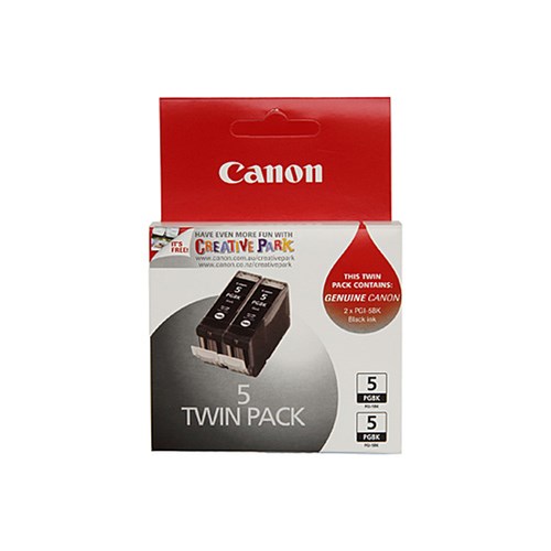 V177-AL-CPGI5BK-TWIN_CPGI5BK-TWIN__46287_1 CANON PGI5BK-TWIN BLACK INK TANK 2 PACK - Image 1