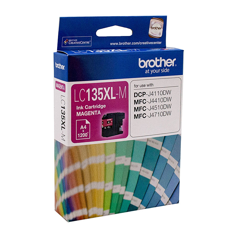 V177-D-B135XLM_uc__04958_1 BROTHER LC-135XLM Magenta Ink Cartridge - MFC-J6520DW/J6720DW/J6920DW and DCP-J4110DW/MFC-J4410DW/J4510DW/J4710DW - up to 1200 pages - Image 1