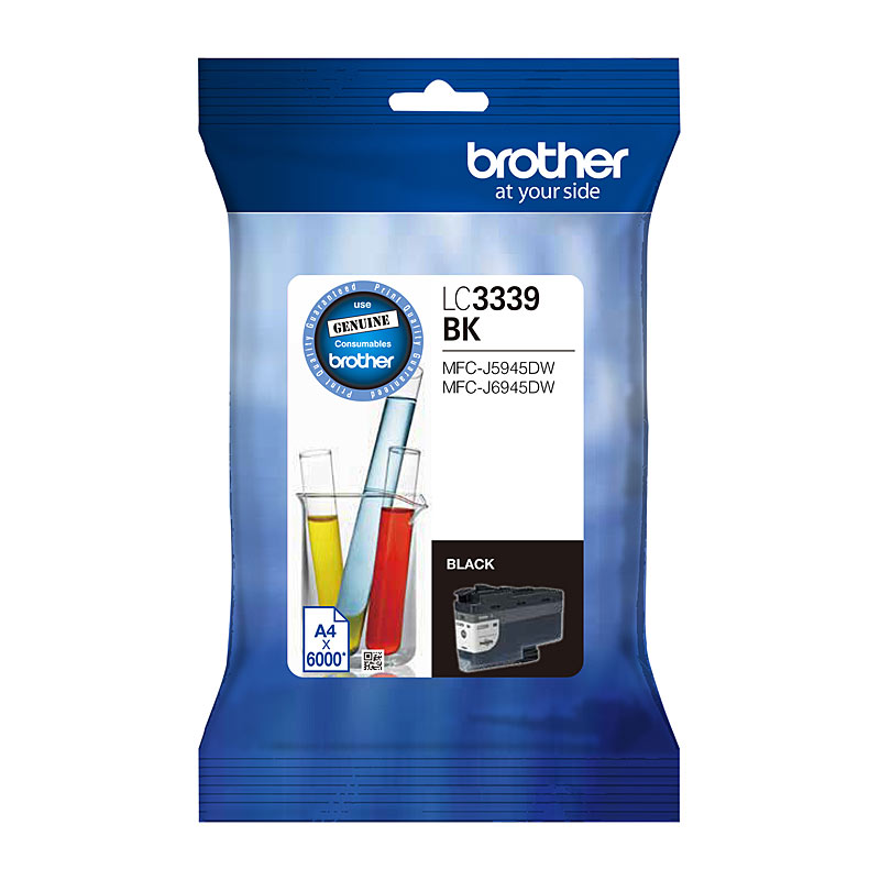 V177-D-B3339XLB_uc__44900_1 BROTHER LC-3339XLBK Black Super High Yield Ink Cartridge to Suit MFC-J6945DW, up to 6000 Pages - Image 1