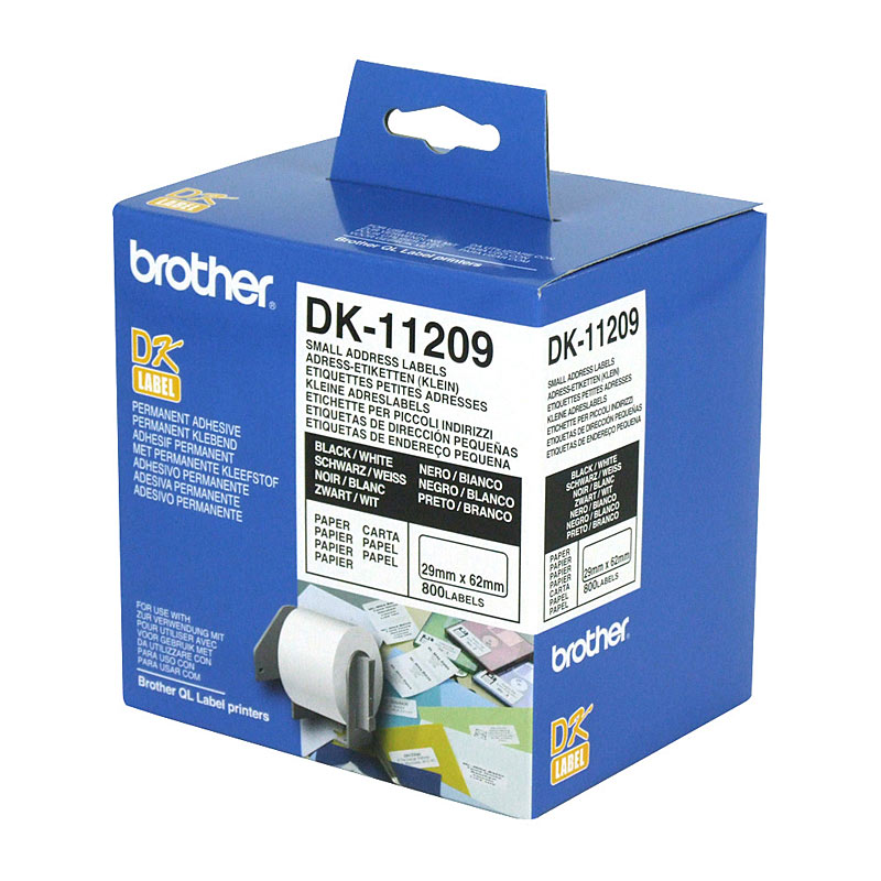 V177-D-BDK11209_uc__53163_1 BROTHER Small Address Label 29mm X 62mm, 800 labels per roll - Image 1