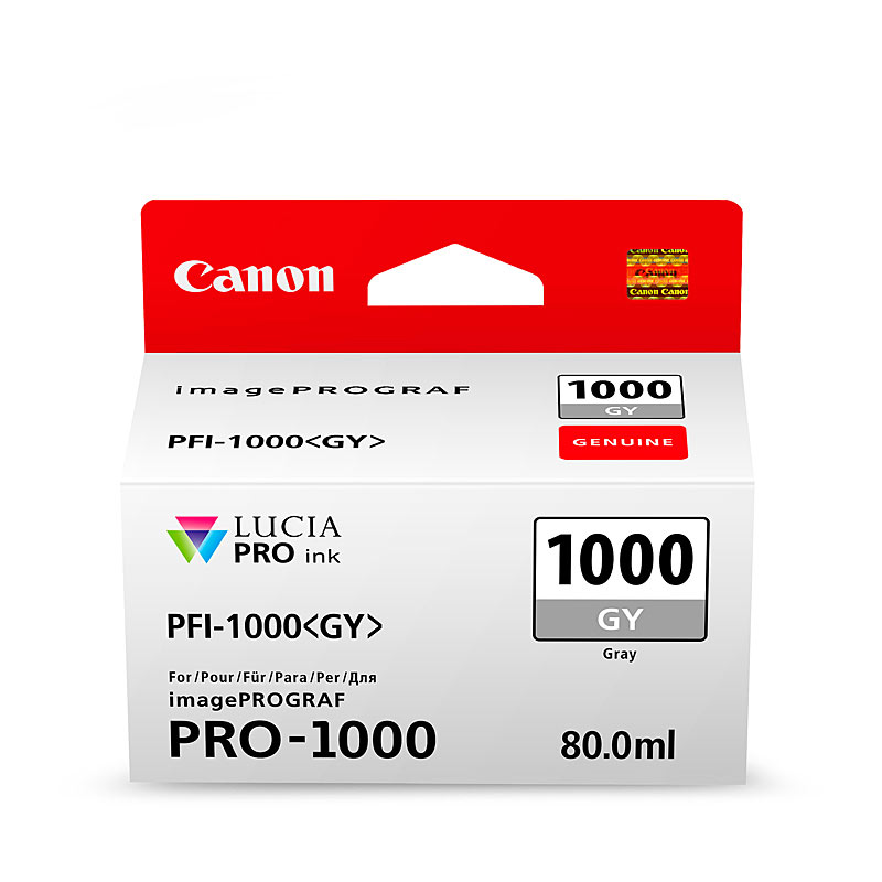 V177-D-CI1000GY_uc__03281_1 CANON PFI1000 Grey Ink Cartridge - Image 1
