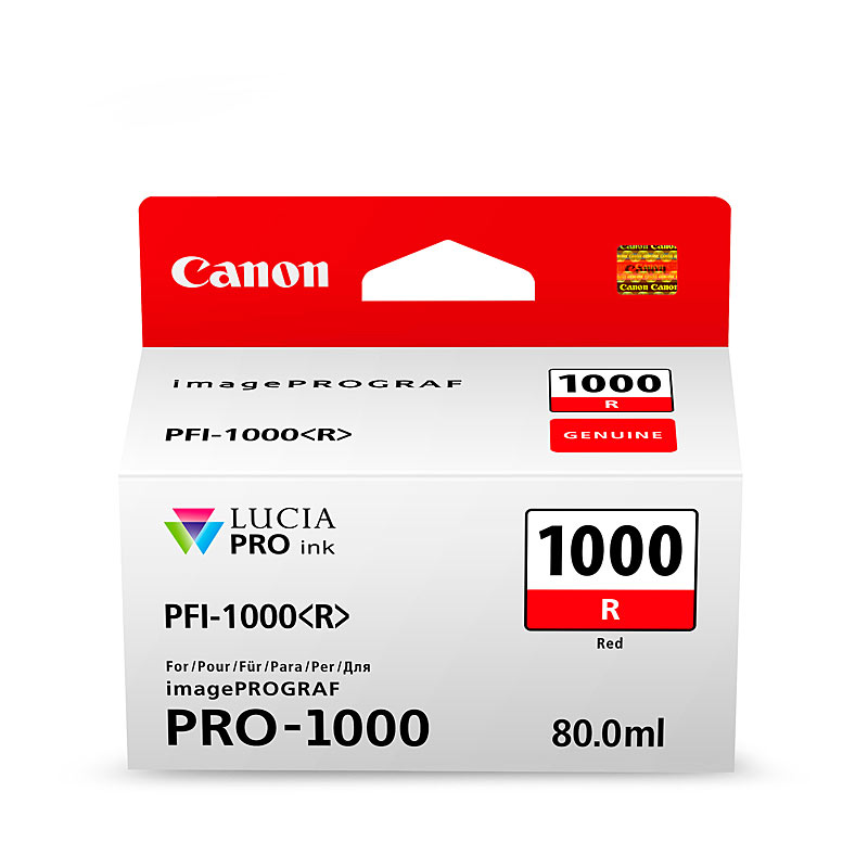 V177-D-CI1000R_uc__51582_1 CANON PFI1000 Red Ink Cartridge - Image 1