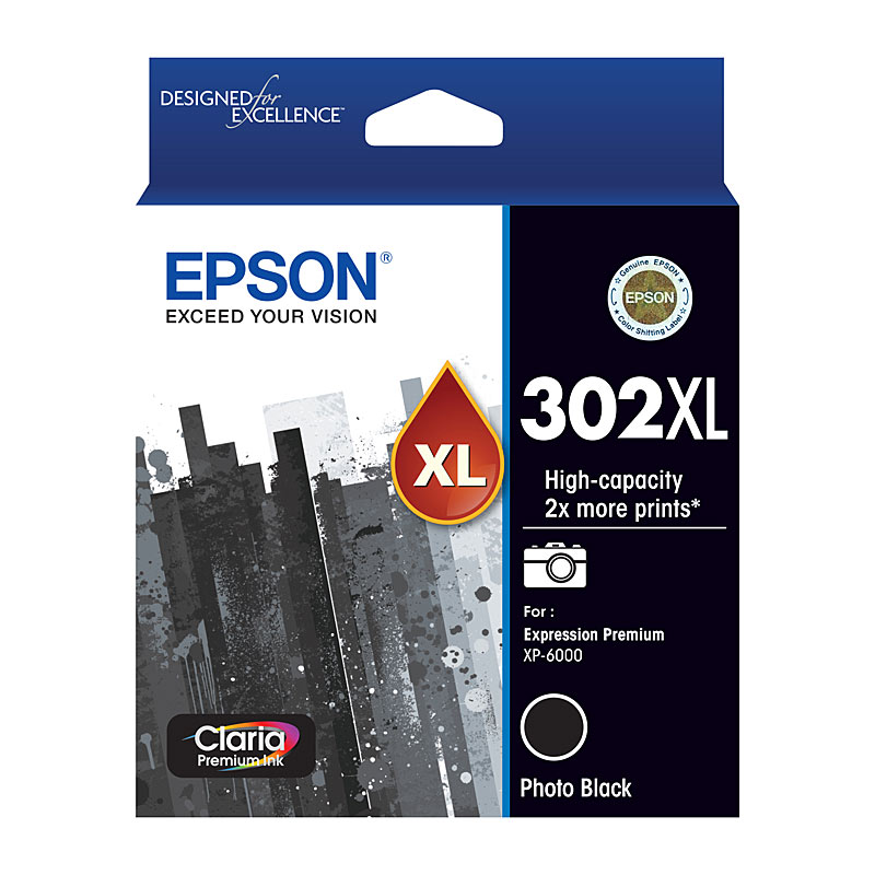 V177-D-E302PBXL_uc__76420_1 EPSON 302XL Photo Black Ink Cartridge - Image 1