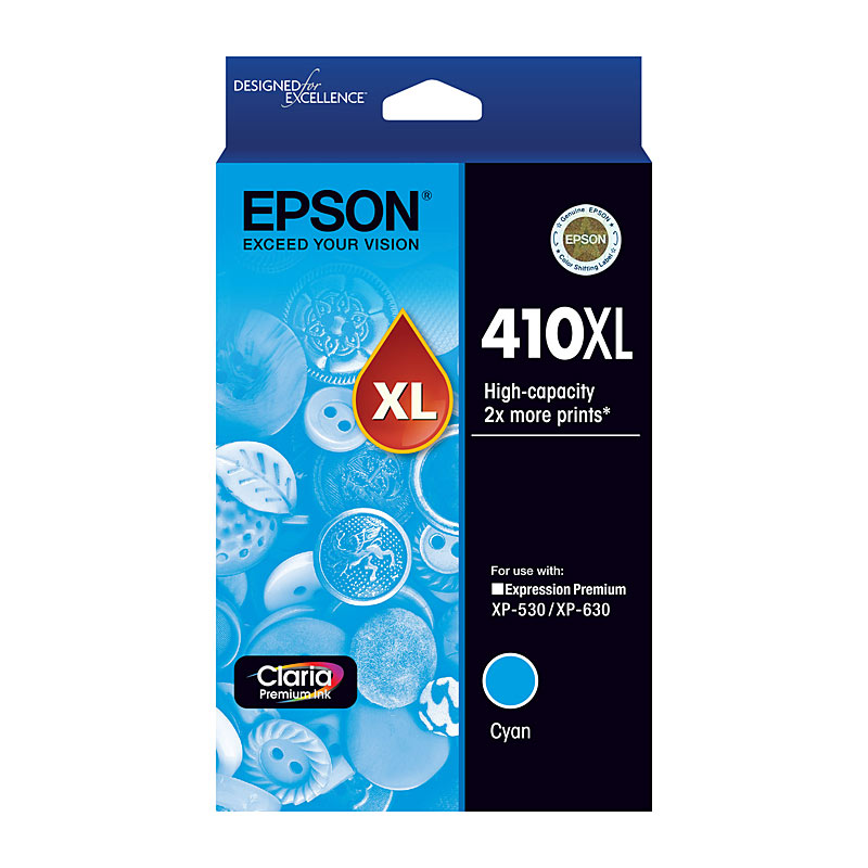 V177-D-E410CXL_uc__30672_1 EPSON 410XL Cyan Ink Cartridge - Image 1