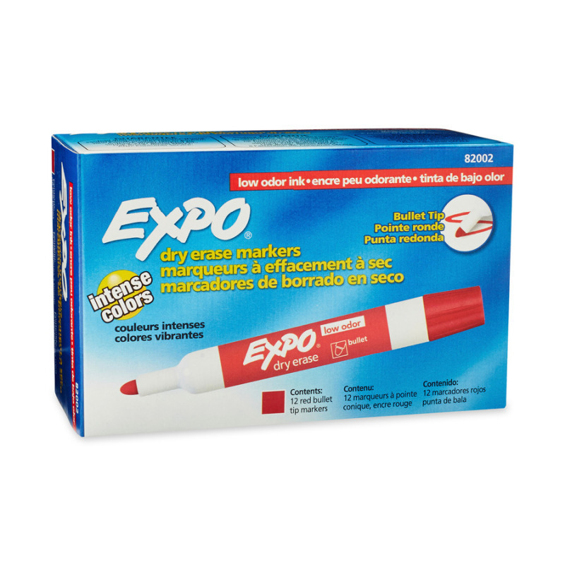 V177-D-EXP82002_EXP82002__76695_1 EXPO White Board Marker Blt Red Box of 12 - Image 1