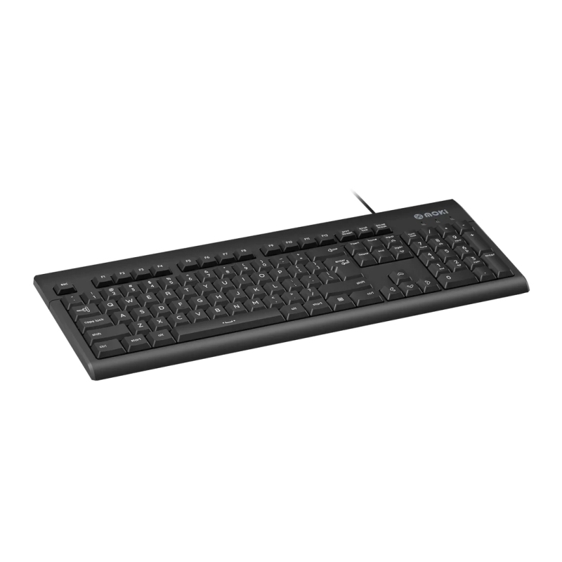 V177-D-MKEWRD-71156-00 MOKI Wired USB Keyboard Black - Image 1