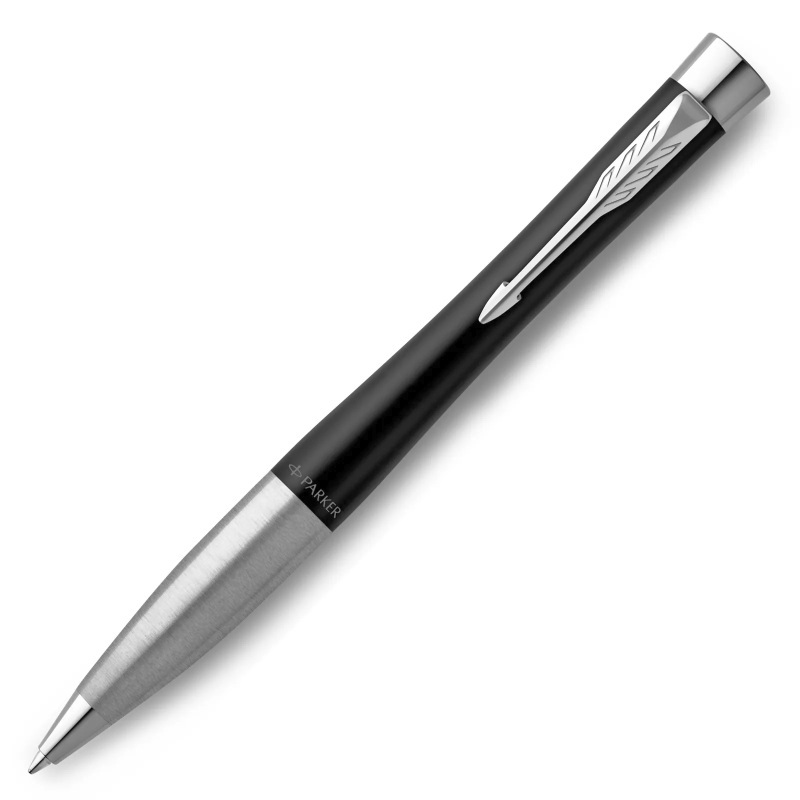 V177-D-PAR2143639_PAR2143639__08328_1 PARKER Urban Twist Ballpoint Pen - Black with Chrome Trim - Image 1