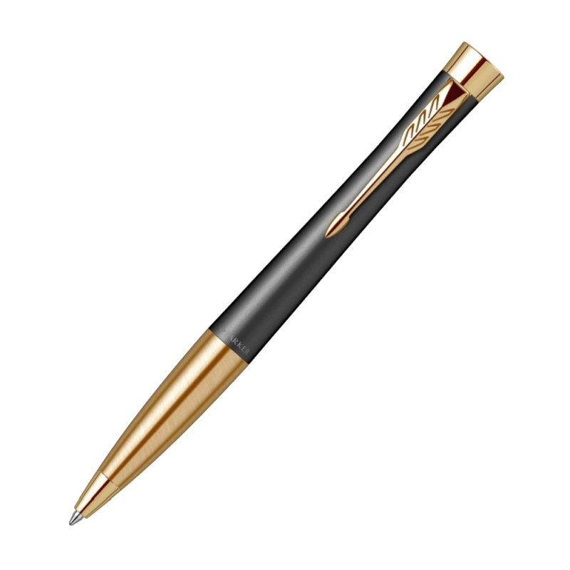V177-D-PAR2143640_PAR2143640__34027_1 PARKER Urban Twist Ballpoint Pen - Black with Gold Trim - Image 1