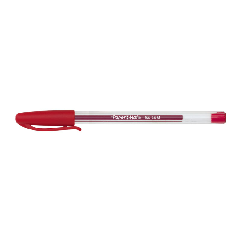 V177-D-PM2008519-30152-00 PAPER MATE InkJoy 100ST Ball Pen Red Box of 12 - Image 1
