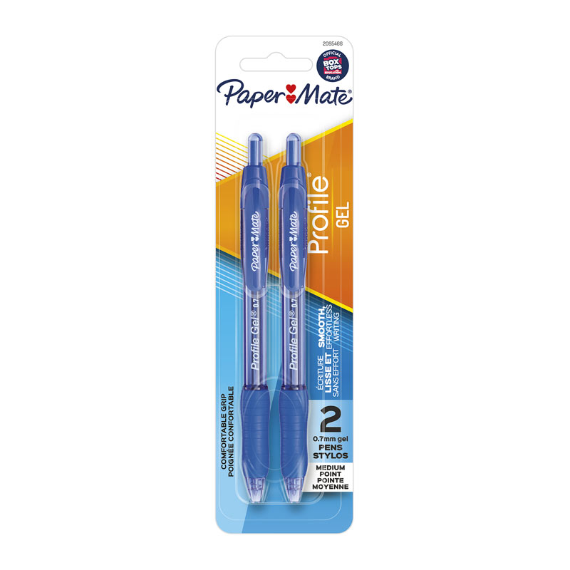 V177-D-PM2095466_uc__62720_1 PAPER MATE Profile Pen 0.7 Blu Pack 2 Box of 6 - Image 1