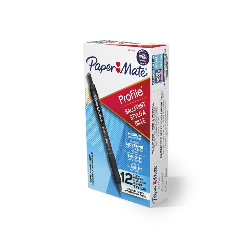 V177-D-PM2095470_PM2095470__20658_1 PAPER MATE Profile Ball Pen 1.0mm Black Box of 12 - Image 1