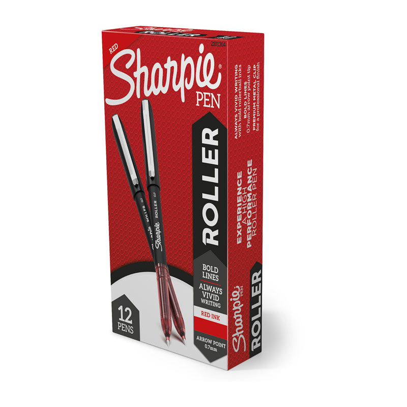 V177-D-SH2123831-34172-00 SHARPIE RB 0.7mm Arrow Pt Red Box of 12 - Image 1