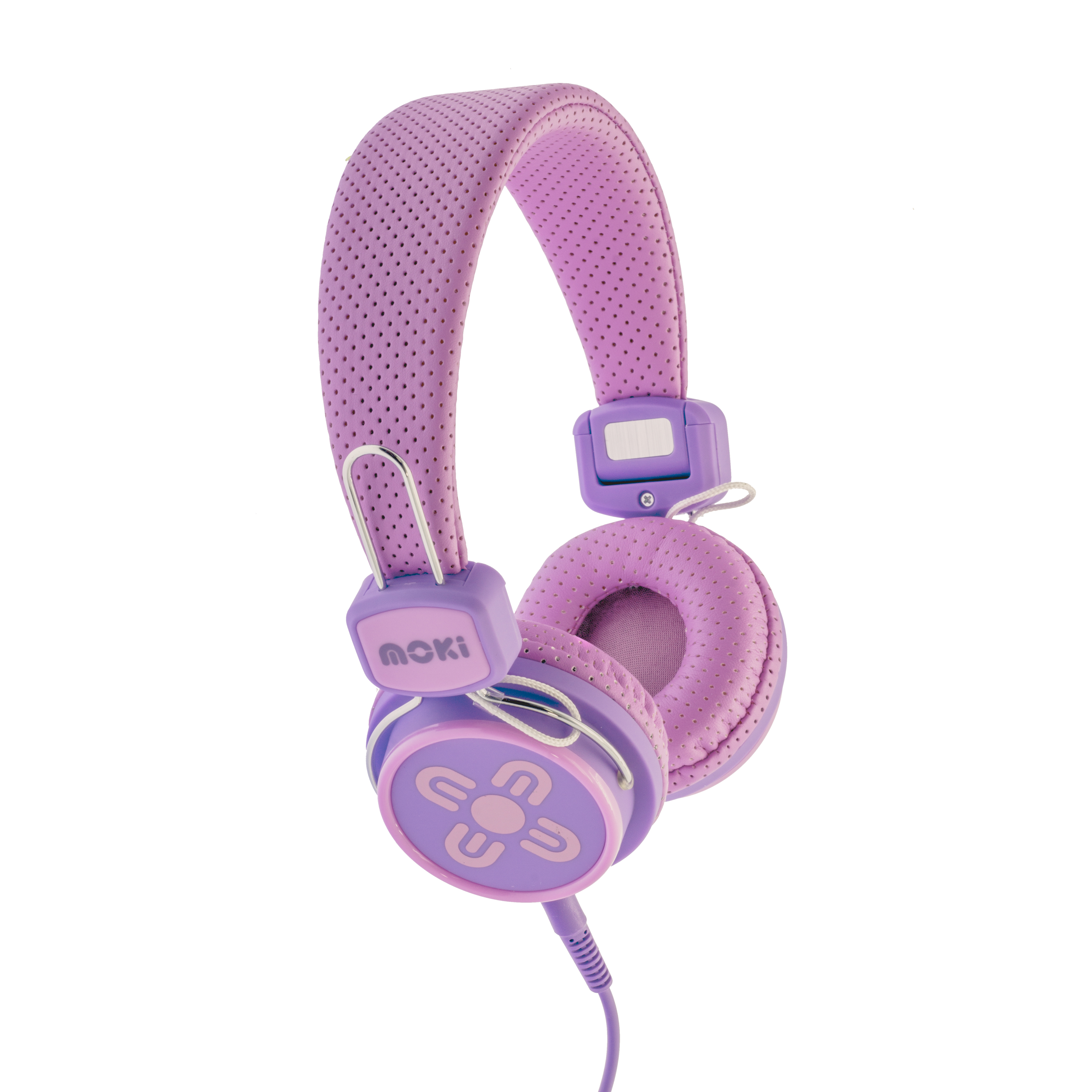 V177-HPKSPP-ACC-HPKSPP-00__91778-00 MOKI Kid Safe Volume Limited Pink & Purple Headphones - Image 1
