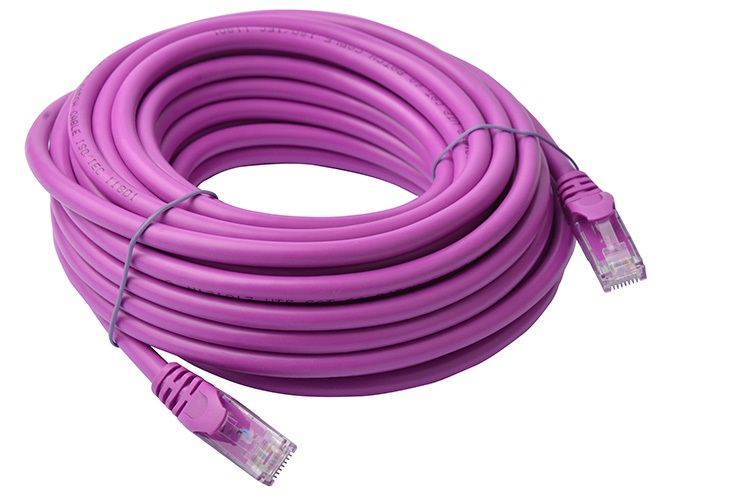 C 8WARE Cat6a UTP Ethernet Cable 10m Snagless Purple - Image 1