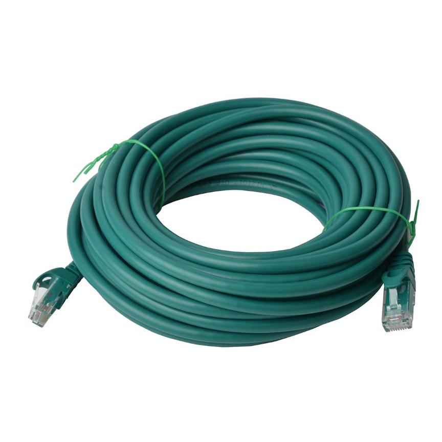 CREATOR: gd-jpeg v1.0 (using IJG JPEG v62), quality = 90 8WARE Cat6a UTP Ethernet Cable 20m Snagless Green - Image 1