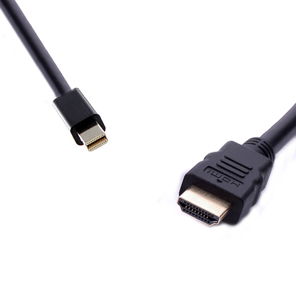 V177-L-CB8W-RC-MDPHDMI-2-CB8W-RC-MDPHDMI-2__34315-00 8WARE Mini Display Port DP to HDMI Cable 1.8m Male to Male - Image 1
