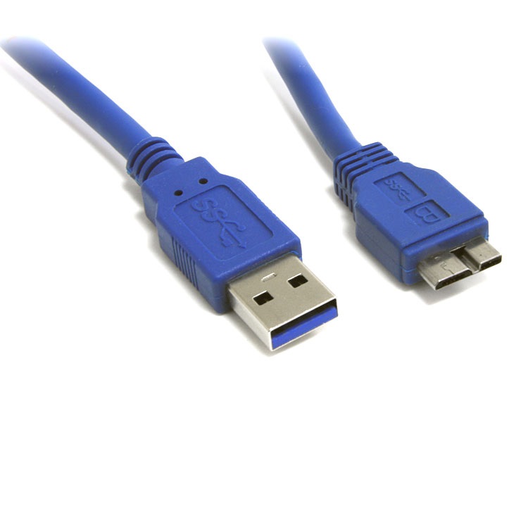 V177-L-CB8W-UC-3002AUB-CB8W-UC-3002AUB__01936-00 8WARE USB 3.0 Cable 2m USB A to Micro-USB B Male to Male Blue - Image 1