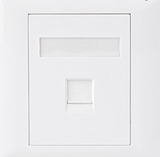 V177-L-CBA-SC-5E-1_CBA-SC-5E-1__78331_1 ASTROTEK CAT5e RJ45 Wall Face Plate 86x86mm 1 Port Socket Kit - Image 1