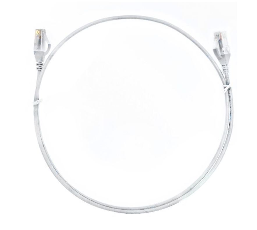 V177-L-CBAT-CAT6THINWH-2M-CBAT-CAT6THINWH-2M__18223-00 8WARE CAT6 Ultra Thin Slim Cable 2m / 200cm - White Color Premium RJ45 Ethernet Network LAN UTP Patch Cord 26AWG for Data Only, not PoE - Image 1