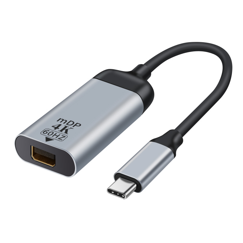 V177-L-CBAT-USBCMDP-MF15_CBAT-USBCMDP-MF15__26418_1 ASTROTEK USB-C to Mini DP DisplayPort Male to Female Adapter 15cm cable support 4K@60Hz Aluminum shell Gold plating for Windows Android Mac OS - Image 1