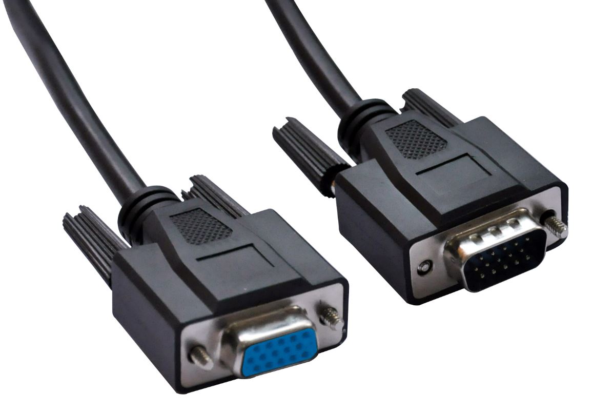 V177-L-CBAT-VGAEXT-MF-4.5M_CBAT-VGAEXT-MF-4.5M__88366_1 ASTROTEK VGA Extension Cable 4.5m - 15 pins Male to 15 pins Female for Monitor PC Molded Type Black LS - Image 1