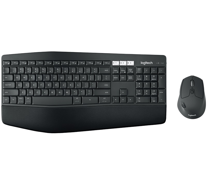 V177-L-KBLT-MK850_KBLT-MK850__70105_1 LOGITECH MK850 Wireless Desktop Keyboard Mouse Combo 3 year battery Incurve keys Low profile Cushioned palm rest 920-002510 KBLT-MK710 KBLT-MX800 - Image 1