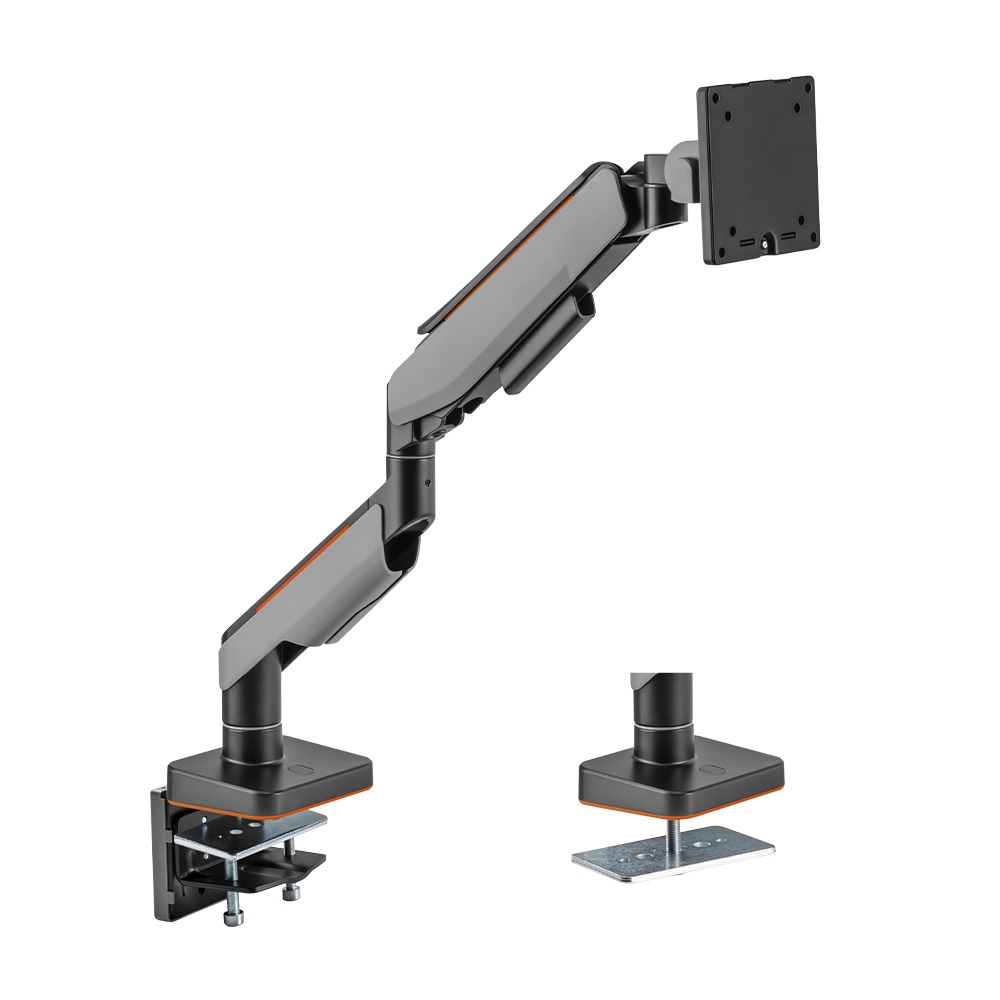 V177-L-MABT-LDT61-C012-BG-72549-00 BRATECK Single Heavy-Duty Gaming Monitor Arm Fit Most 17'-49' Monitor Up to 20KG VESA 75x75,100x100 - Image 1