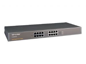 V177-L-NWTL-TL-SG1016-NWTL-TL-SG1016__91046-00 TP-LINK TL-SG1016 16-Port Gigabit Rackmount Unmanaged Switch energy-efficient Supports MAC 19-inch rack-mountable steel case 32Gbps Switching Capacity - Image 1