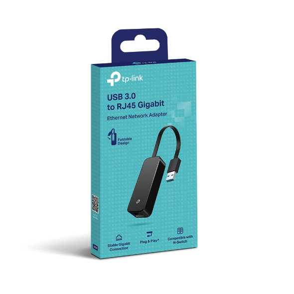 V177-L-NWTL-UE306-NWTL-UE306__65116-00 TP-LINK UE306 USB 3.0 to Gigabit Ethernet Network Adapter, Foldable and Portable, Suitable for Ultrabook, Nintendo Switch, Linux, Windows 10/8.1 - Image 1