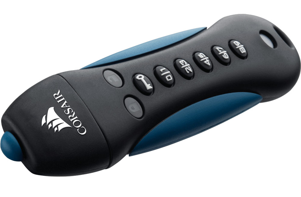 V177-L-USCM-CMFPLA3B-64GB-USCM-CMFPLA3B-64GB__52870-00 CORSAIR Padlock 3 64GB Secure USB 3.0 Flash Drive with Keypad - Secure 256-bit Hardware AES Encryption - Image 1