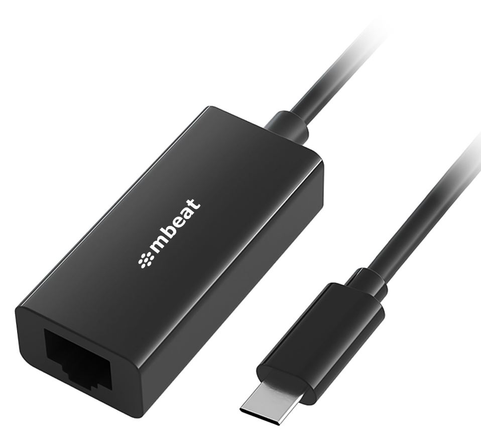 V177-L-USMB-CGL-1K-USMB-CGL-1K__44093-00 MBEAT USB-C Gigabit Ethernet Adapter - Black - Image 1