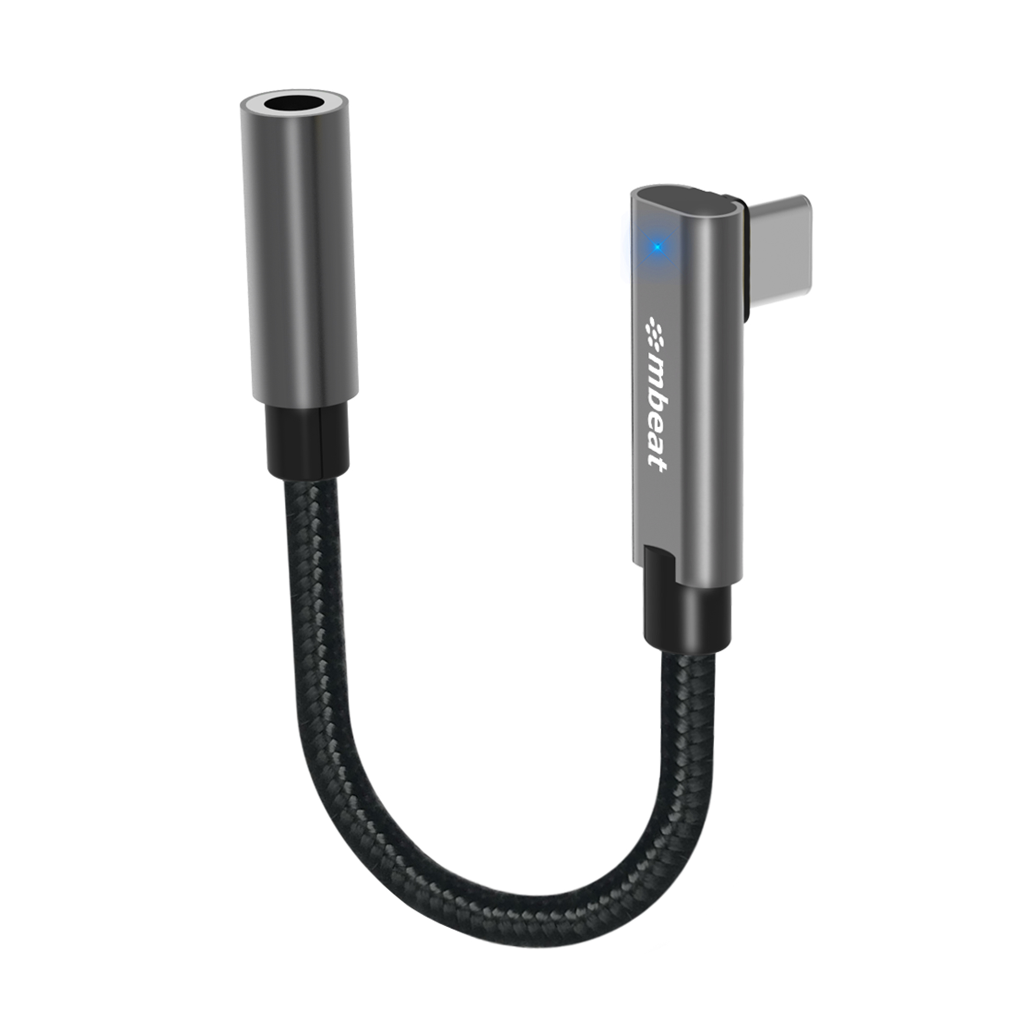 V177-L-USMB-XAD-C35AUX-USMB-XAD-C35AUX__55681-00 MBEAT Elite USB-C to 3.5mm Audio Adapter - Add Headphone Audio Jack to USB-C Computers, Laptops, Notebooks, Tablets, Smartphones - Space Grey - Image 1