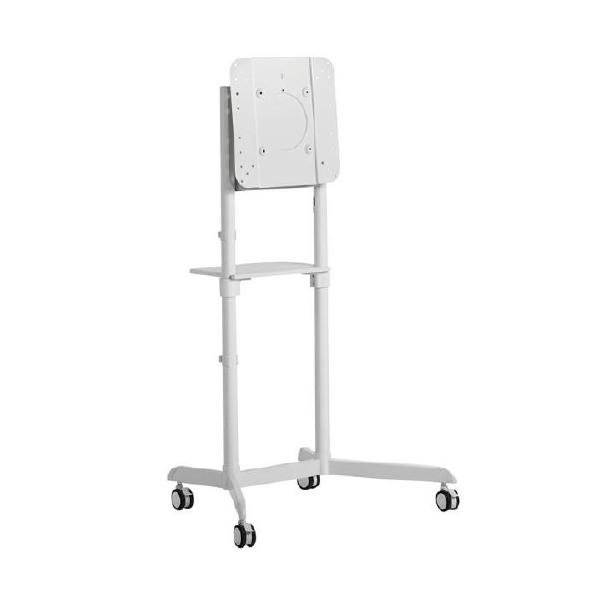 V177-MA-13AD-TVC-70R-W_L_13AD-TVC-70R-W__07734_1 Atdec TV Cart White Mobile w/Rotation Supports Up To 70" Devices / 70KG Weight Tolerance - Image 1