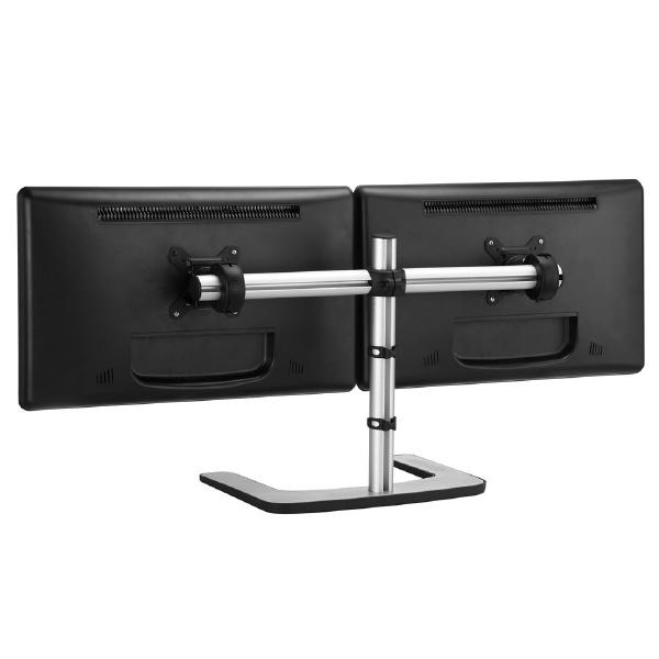 V177-MA-13VIS-FS-DB_L_13VIS-FS-DB__29192_1 Atdec Freestanding Dual Monitor Stand - Image 1