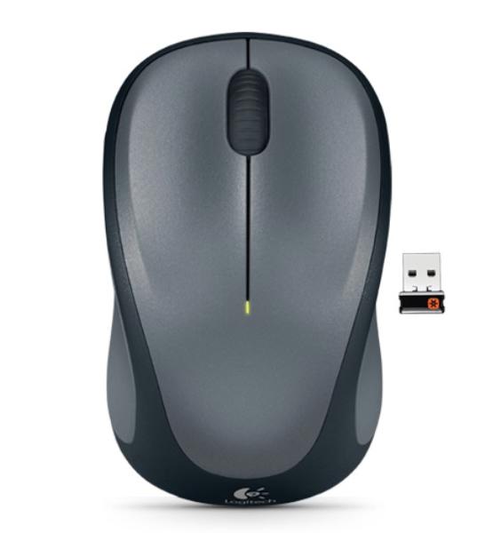 V177-MA-14LT-CMS-M235-BLK-70736-00 Logitech Wireless Mouse M235, 3 Button, USB Receiver, Scroll Wheel, Colour: Colt Glossy Black, 1 AA battery pre-installed - Image 1