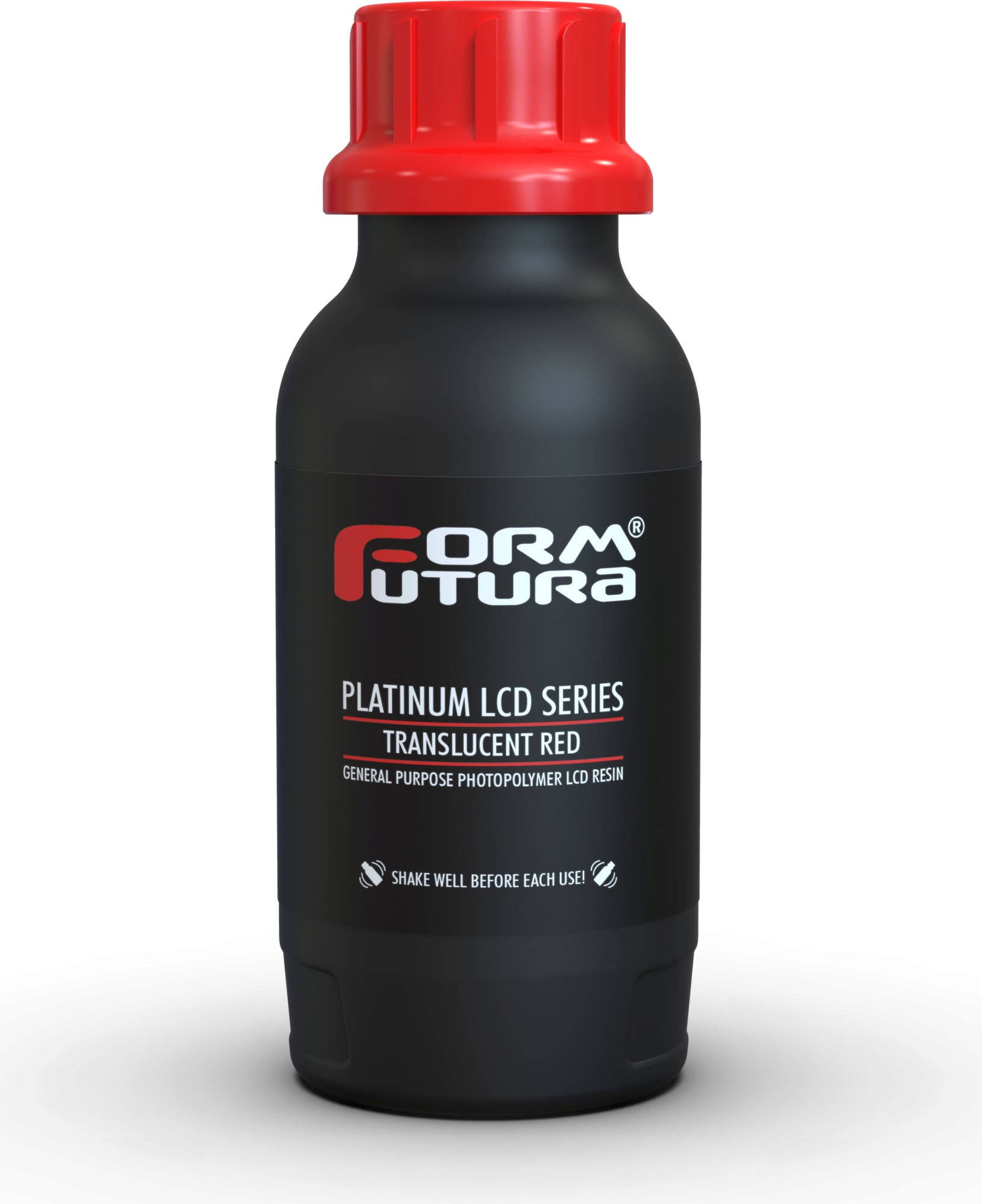 V177-PLCD-TLRED-0500-formfutura-platinum-lcd-series-translucent-red-500-g__58759-00 Platinum LCD Series mm 500 gram Translucent Red Resin - Image 1