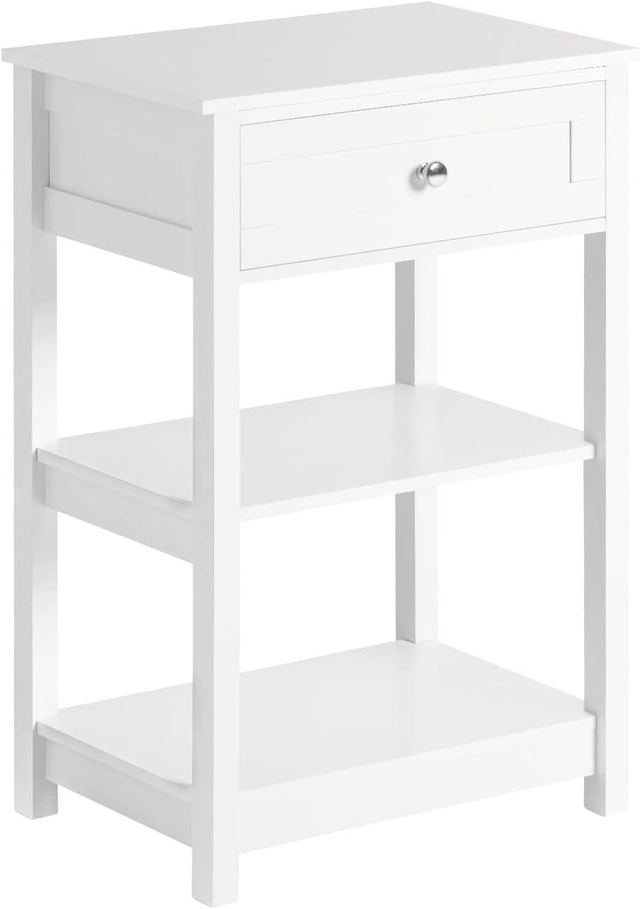 V178-65085-98661-00 Bedside Table with Drawer Shelves - Image 1
