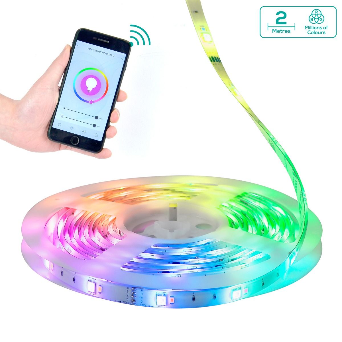 V186-ACA-LS65RGBWW-2M_aca-ls65rgbww-2m_1_1 activiva 2m IP65 Smart RGB & Warm White LED Strip Lights - Image 1