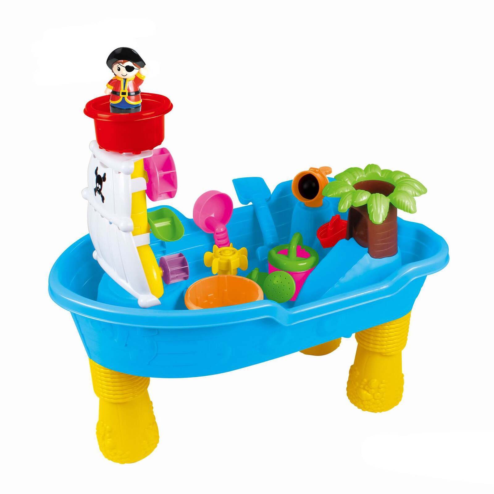 V196-8808-37958-00 Children's Pirate Theme Ship Sand & Water Table for Creative Play - Image 1