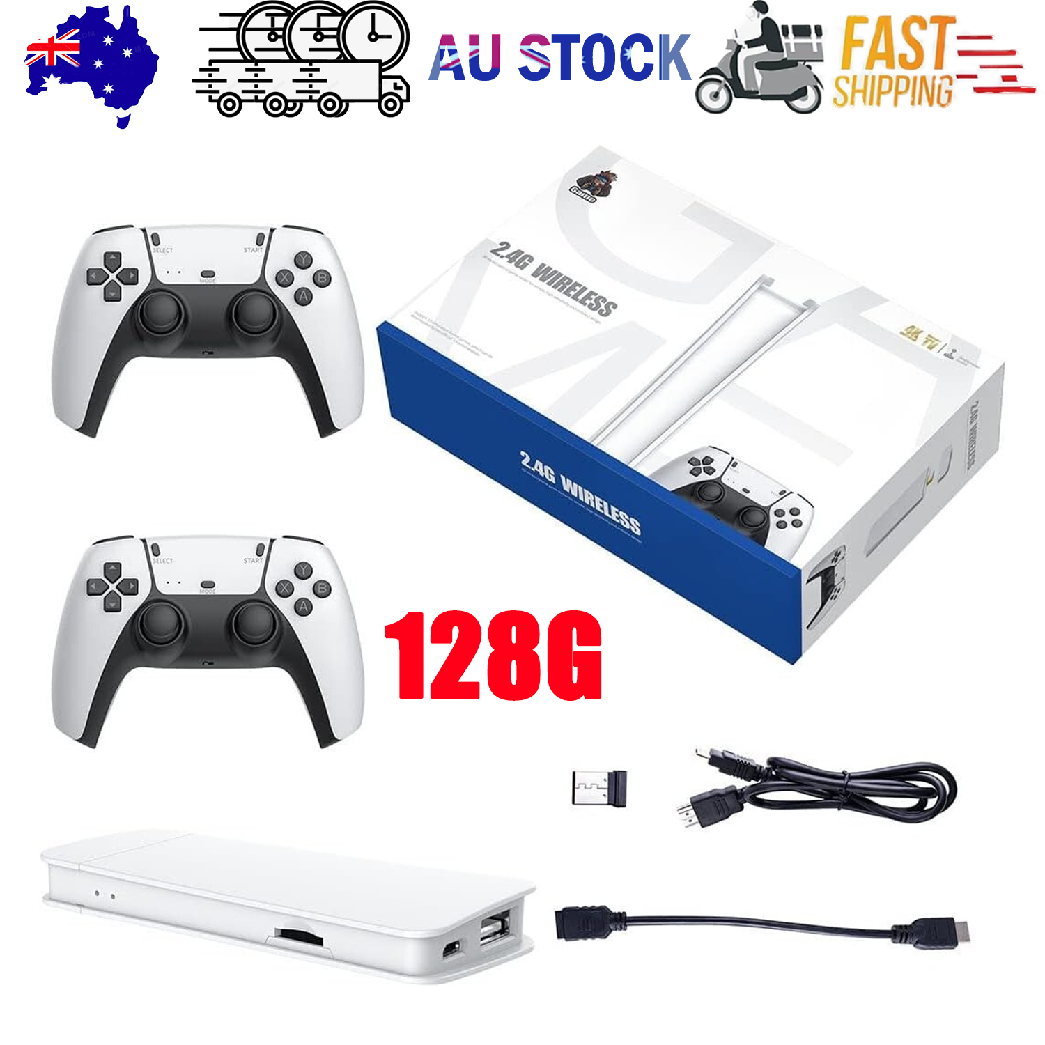 V201-FDZ1612WH8AU-202505151827-00 M15 40000+4K HDMI TV Video Game Stick Retro Gaming Console 2 Wireless Controller - Image 1