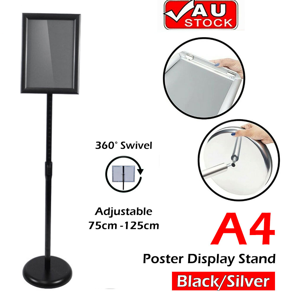 V201-HBZ0809BL8AU-89873-00 A4 Floor Poster Stand Foyer Pedestal Sign Holder Business Menu Display AU Stock - Image 1