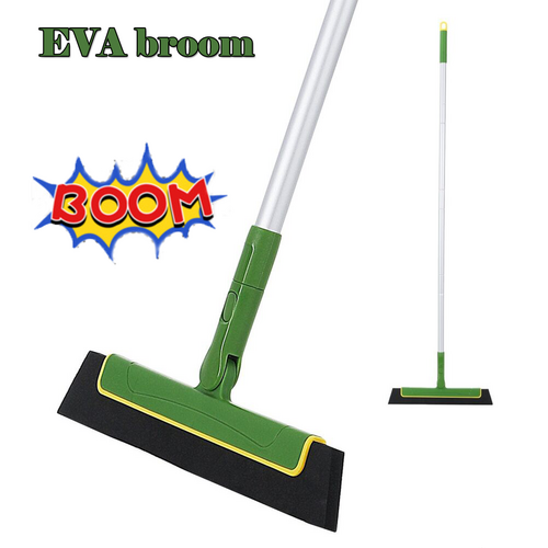 V201-W12550322-156324-00 Green Floor Squeegee WiperBroom Floor Tile Cleaning Household Extendable Handle - Image 1