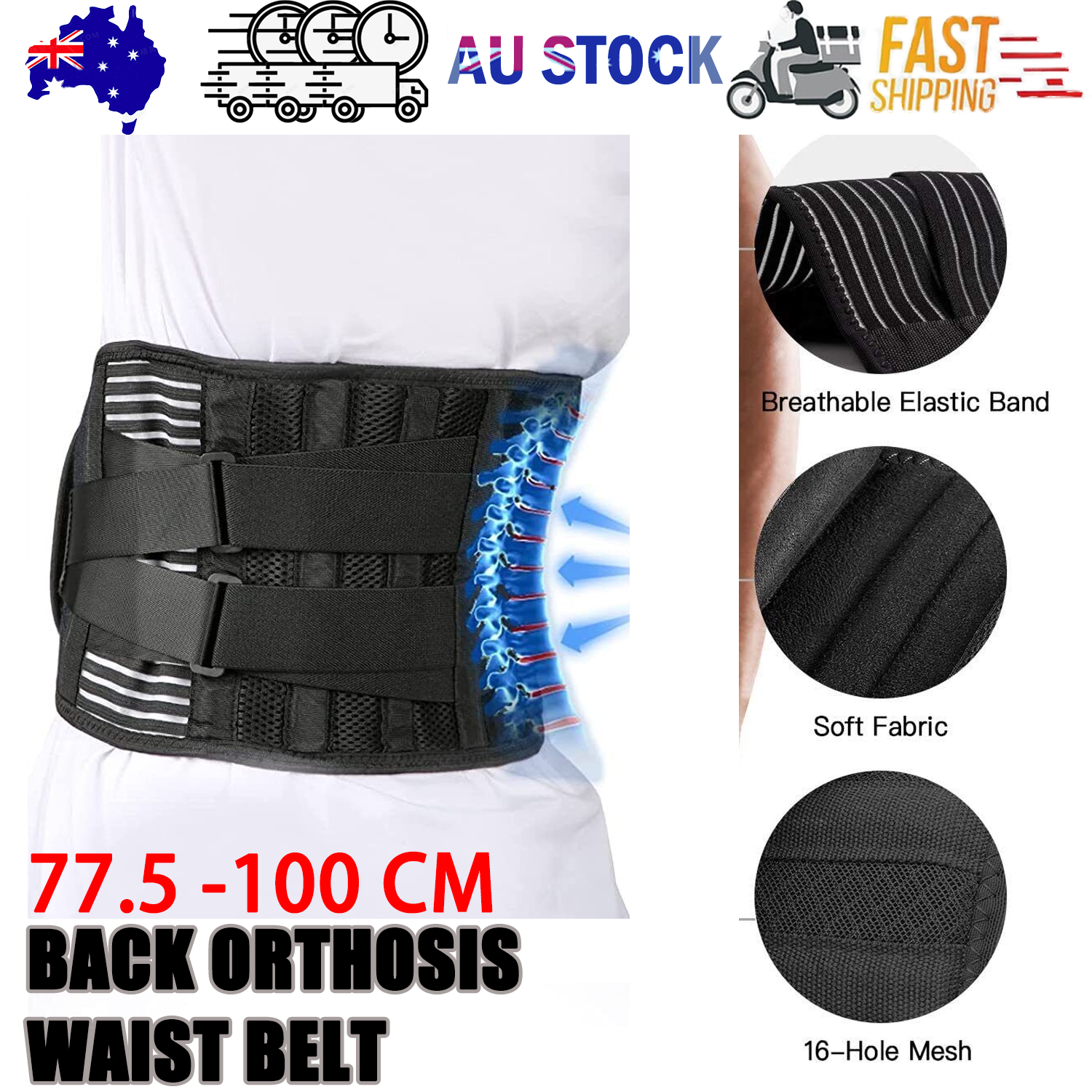 V201-W12850214-202505261630-00 Lumbar Lower Back Support Brace Pain Relief Posture Orthosis Waist Belt Therapy - Image 1