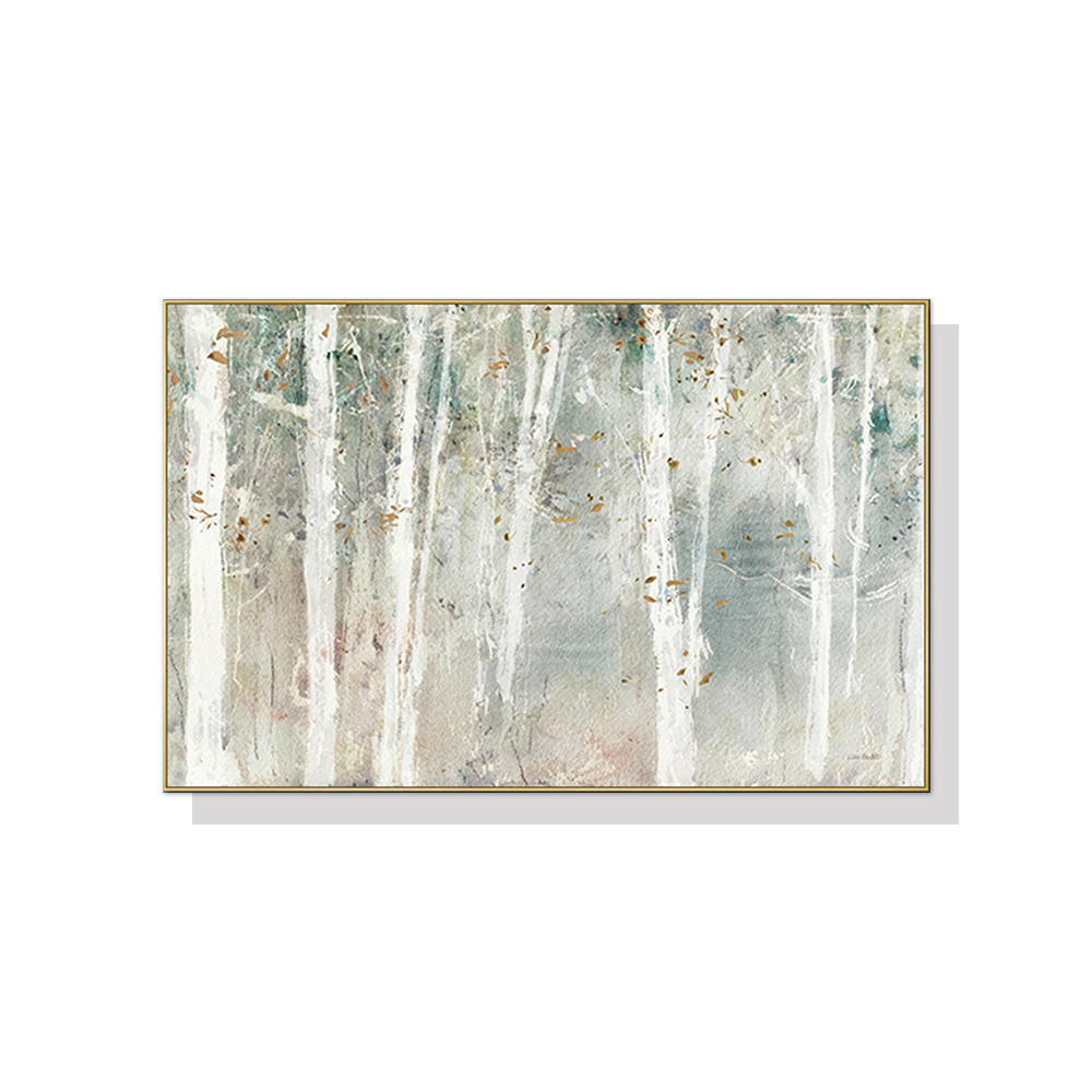 V207-1051_Forest-hang-painting-style_1 Wall Art 70cmx100cm Forest hang painting style Gold Frame Canvas - Image 1