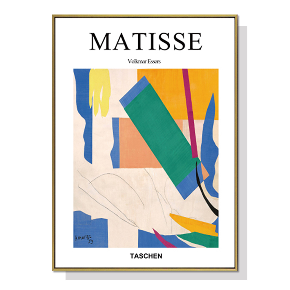 V207-1088_Abstract-colour-by-Henri-Matisse_1 Wall Art 50cmx70cm Abstract colour by Henri Matisse Gold Frame Canvas - Image 1