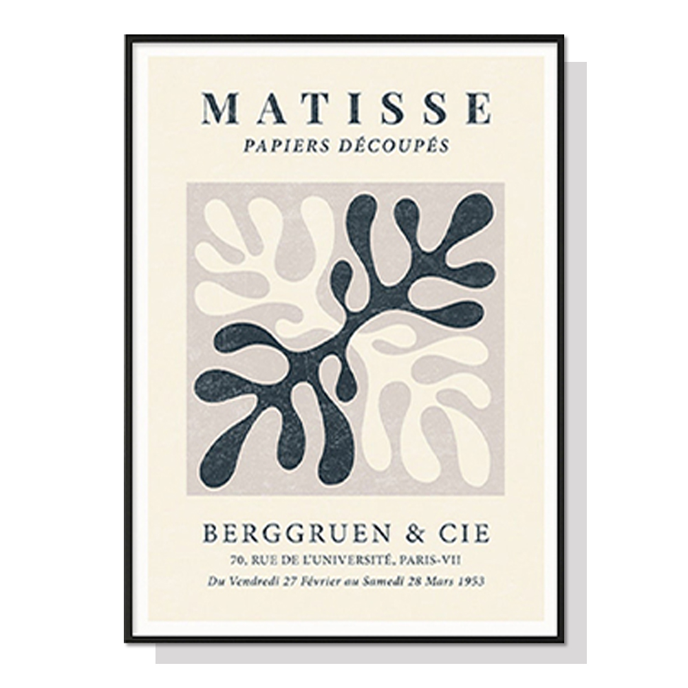 V207-1094_Henri-Matisse_1 Wall Art 50cmx70cm Henri Matisse Black Frame Canvas - Image 1