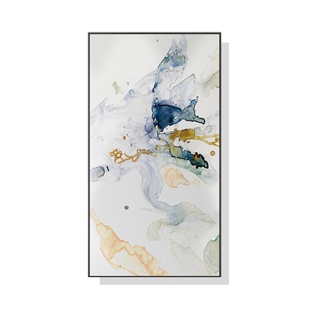 V207-1147_Abstract-Watercolour-Style_1 Wall Art 60cmx120cm Abstract Watercolour Style Black Frame Canvas - Image 1