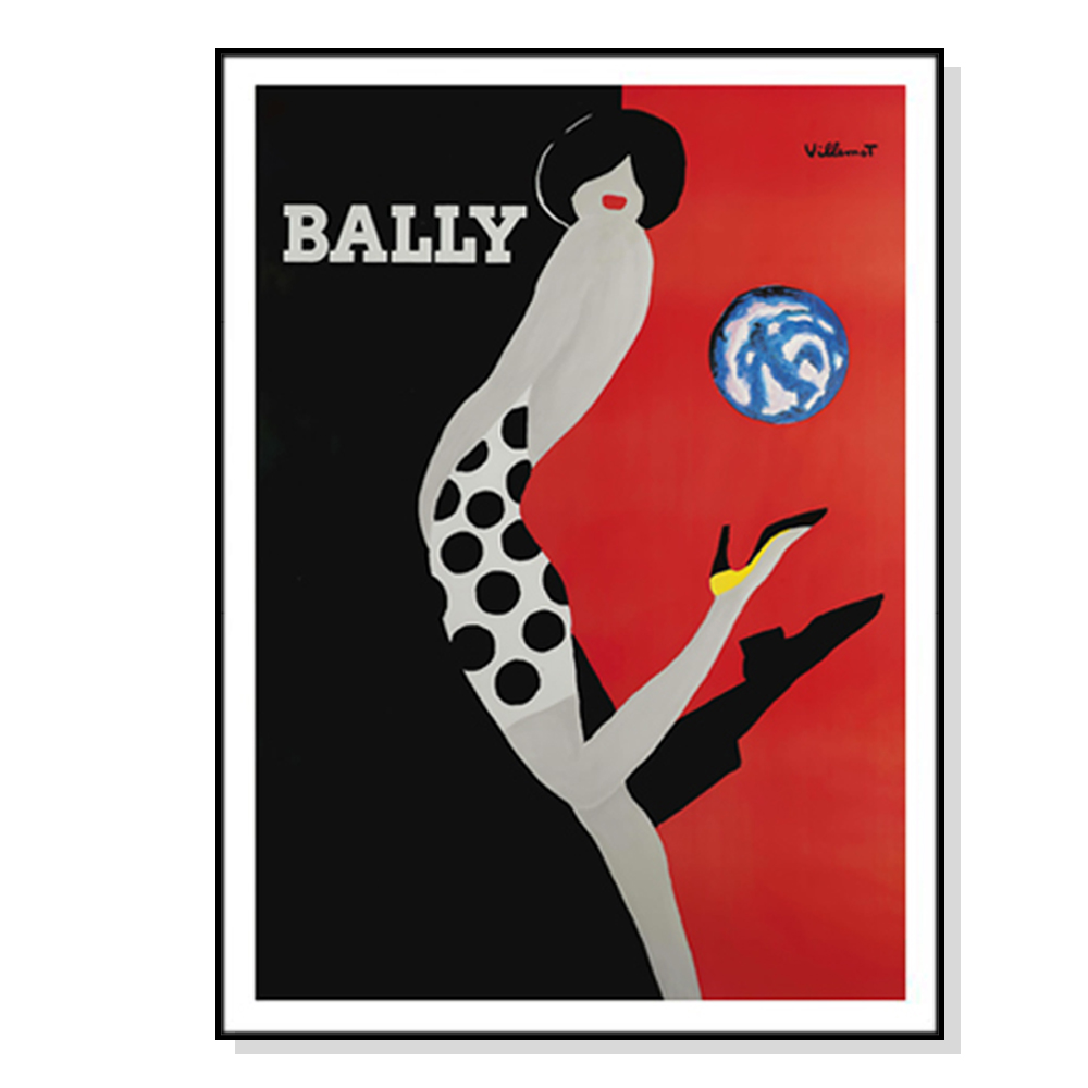 V207-1148_fashion-bally-black_1 Wall Art 50cmx70cm Fashion Bally Black Frame Canvas - Image 1