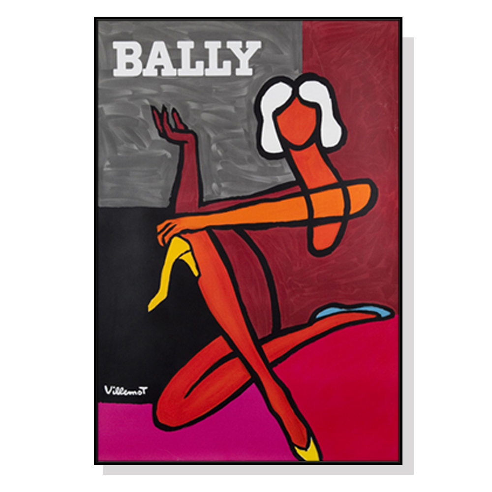 V207-1259_Bally-Woman-black-1_1 Wall Art 50cmx70cm Fashion Woman Black Frame Canvas - Image 1