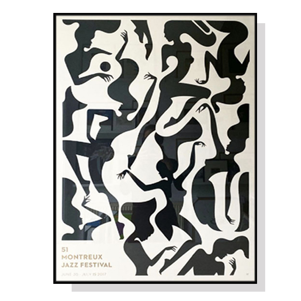 V207-1298-2-146119-00 Wall Art 80cmx120cm Jazz Festival Black Frame Canvas - Image 1